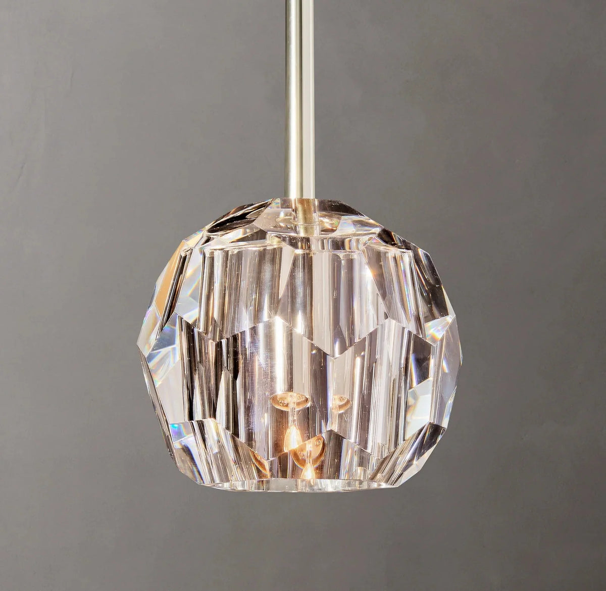 Beula De Clear Cristal Glass Rod Pendant - cyranlighting