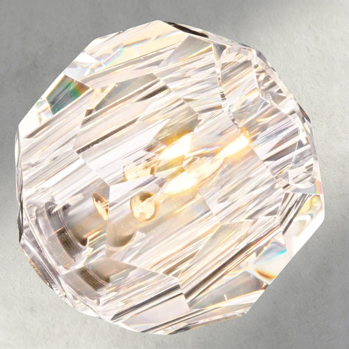 Beula De Clear/ Smoke Cristal Flushmount 24" - cyranlighting