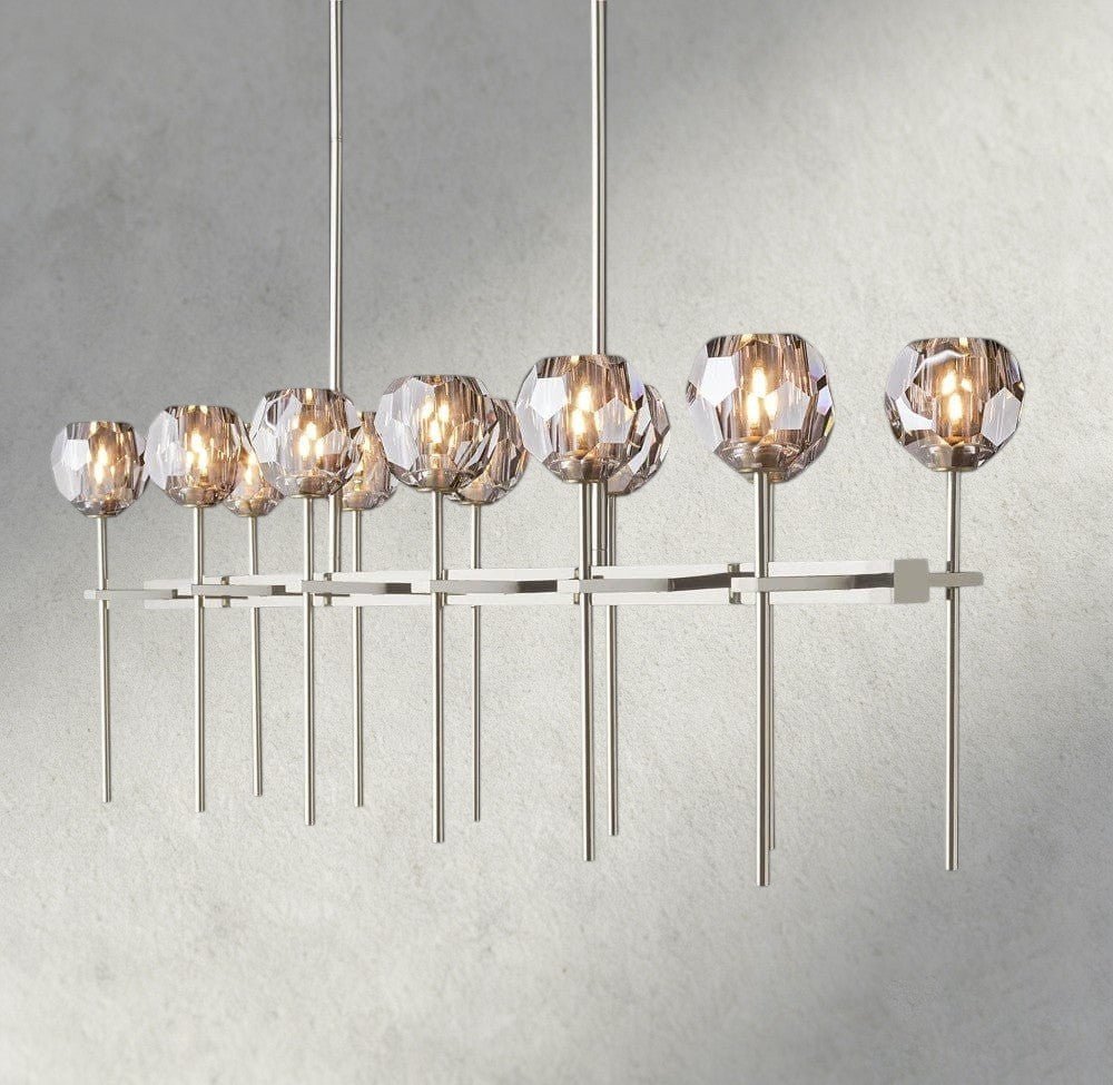 Beula De Cristal Double Linear Chandelier 60" - cyranlighting