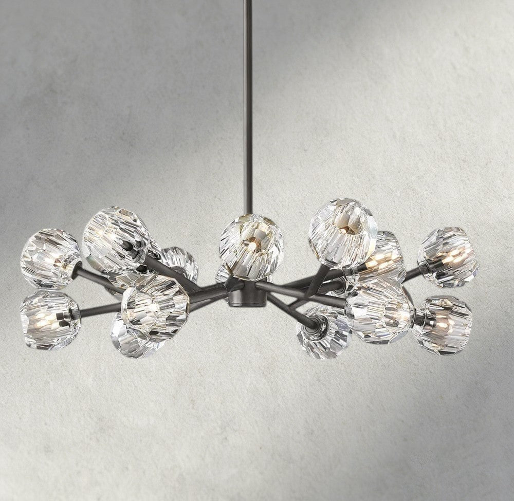 Beula De Cristal Round Chandelier 24", 36", 48", 60", 72" - cyranlighting