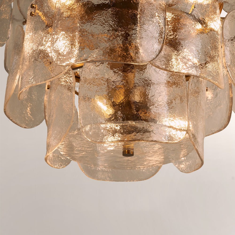 Blaire Tiered Blown Glass Chandelier - cyranlamps