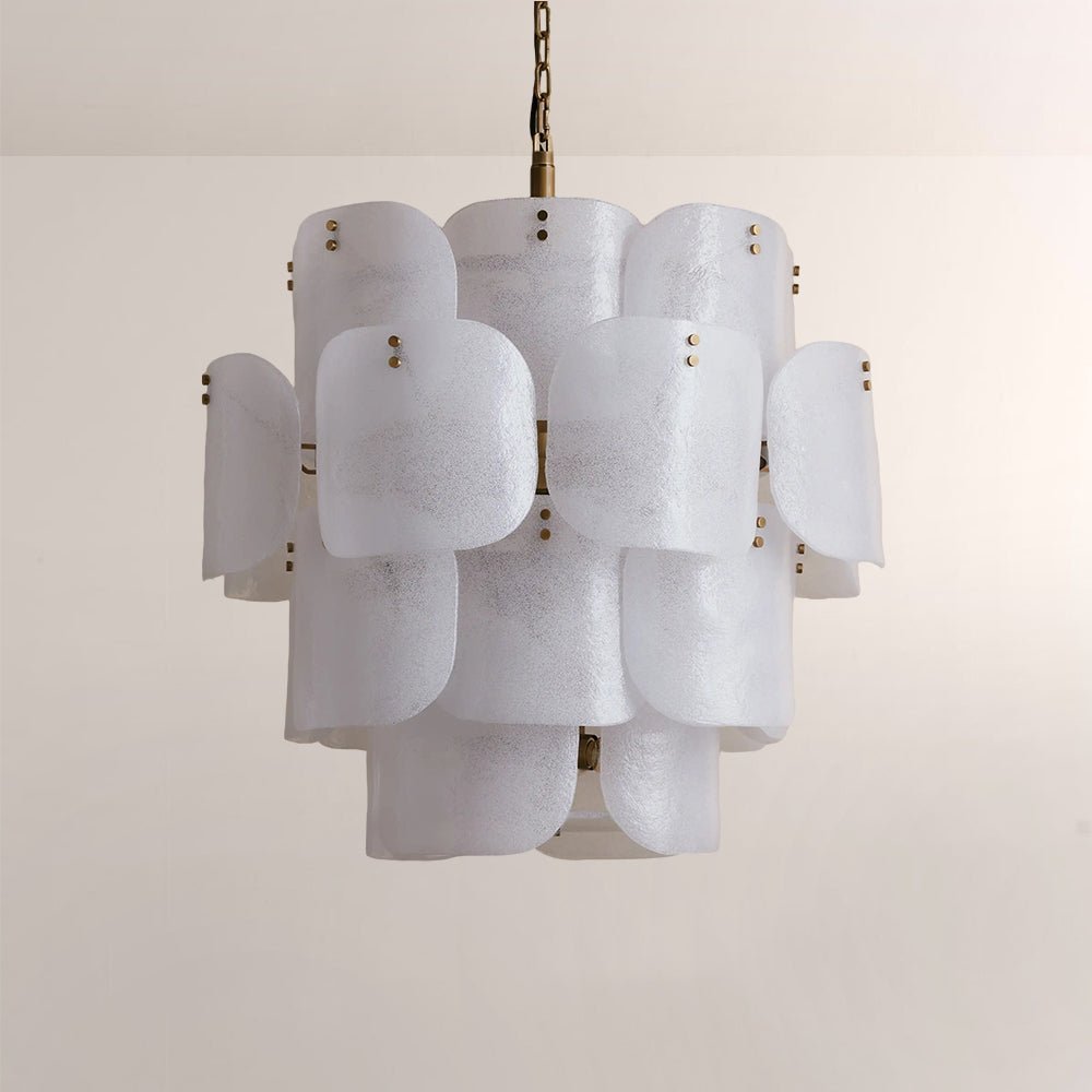 Blaire Tiered Blown Glass Chandelier - cyranlamps