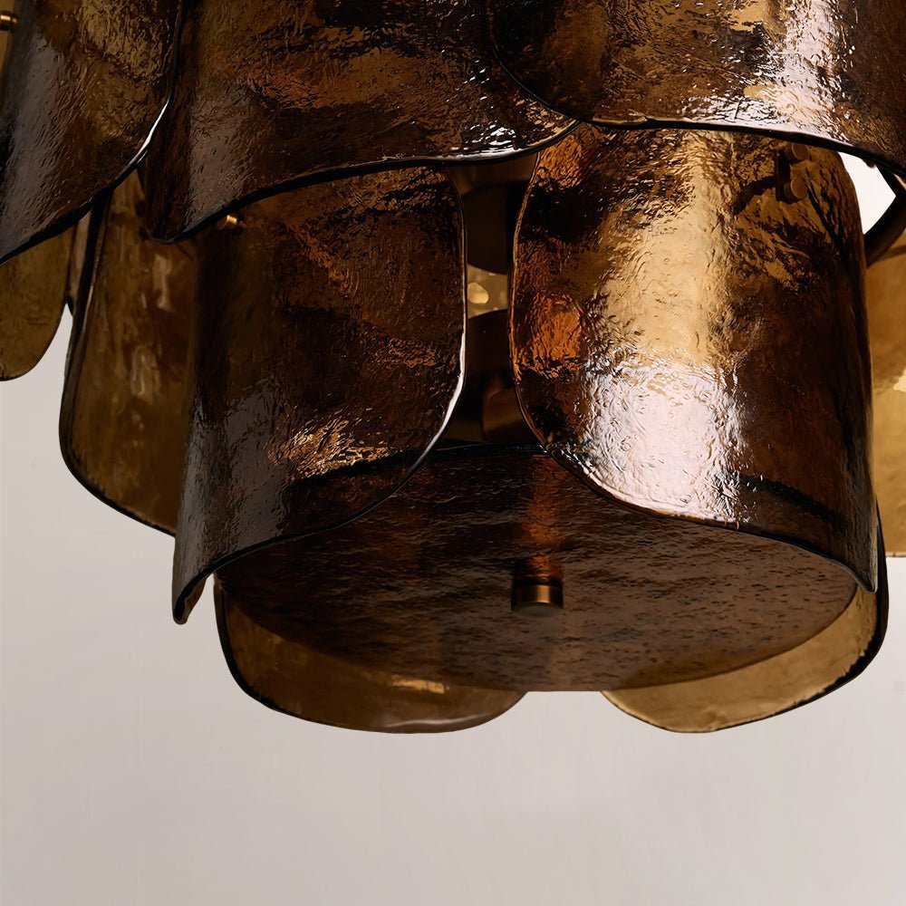 Blaire Tiered Blown Glass Chandelier - cyranlamps