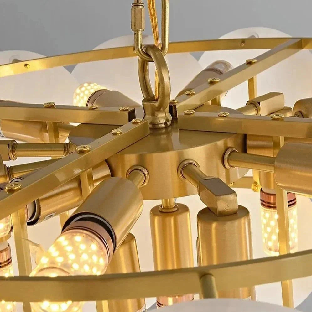 Bordwell Marble Chandelier 31" - cyranlamps