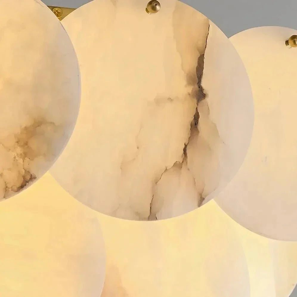 Bordwell Marble Chandelier 31" - cyranlamps