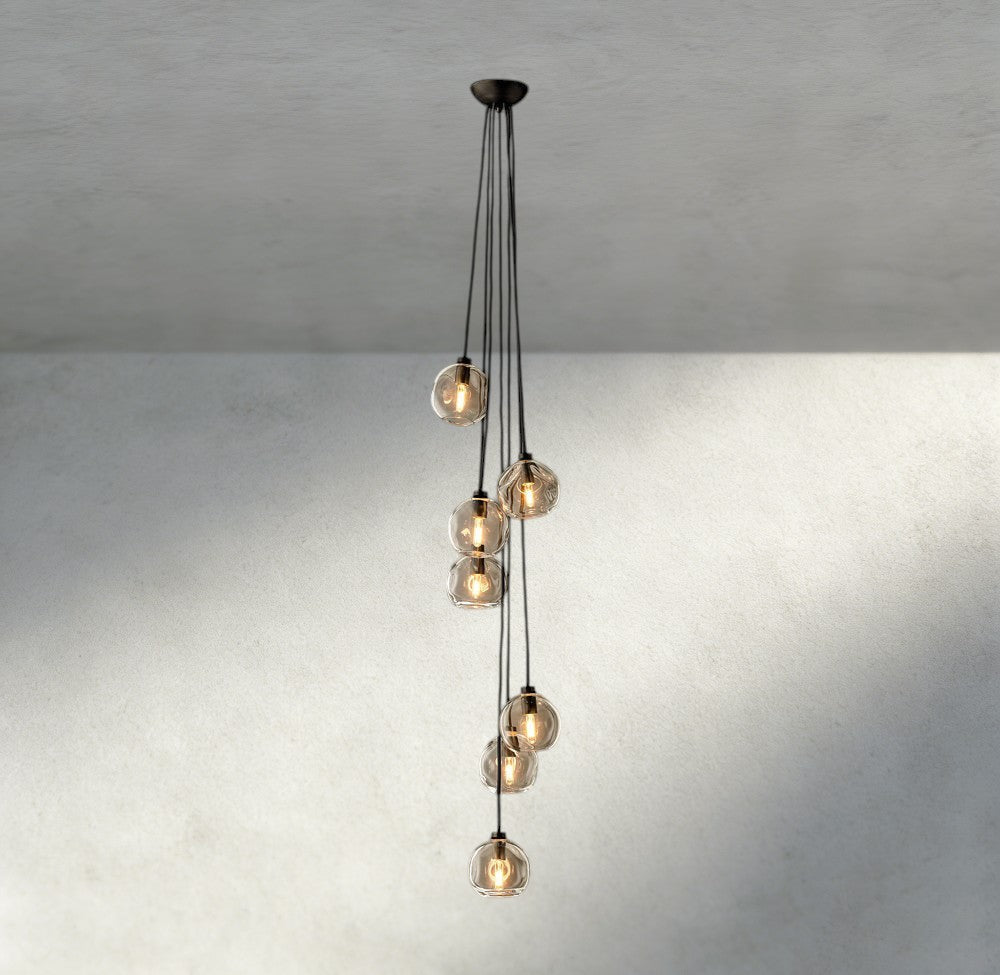 Bubble Clear Glass Cascade Pendant - cyranlighting