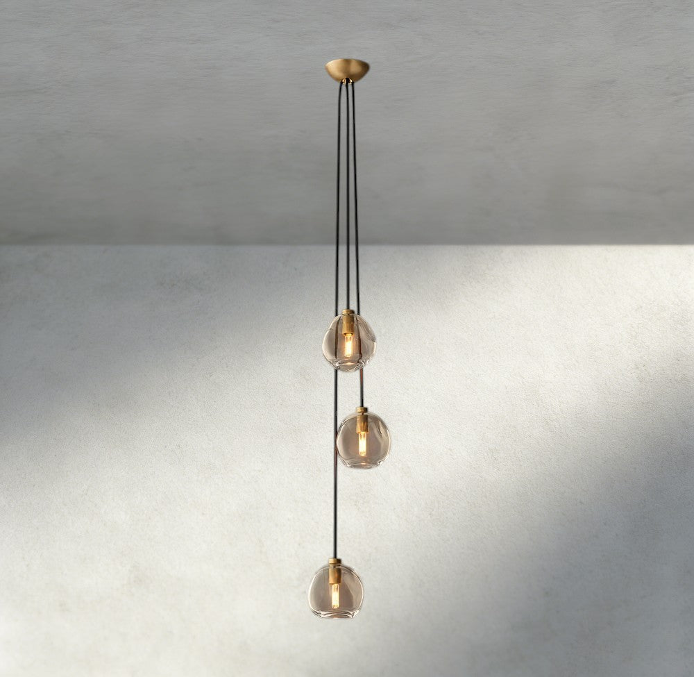 Bubble Clear Glass Cascade Pendant - cyranlighting