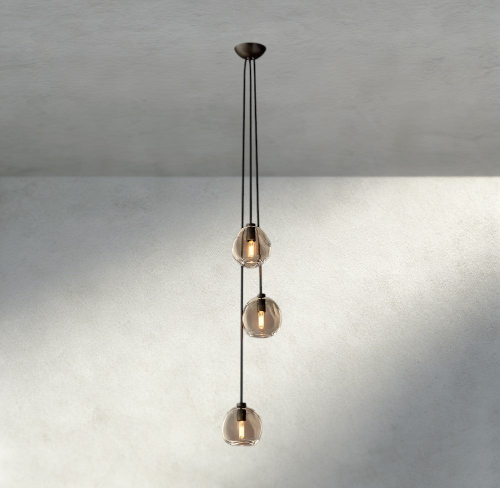 Bubble Clear Glass Cascade Pendant - cyranlighting