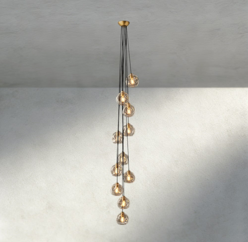 Bubble Clear Glass Cascade Pendant - cyranlighting