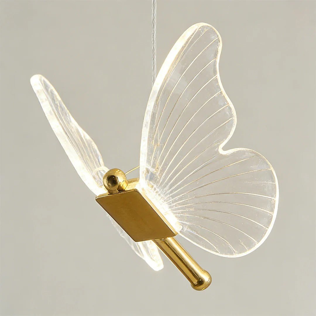 Butterfly Chandelierv Modern Metal Disk Acrylic Ceiling Light - Cyran Lamps