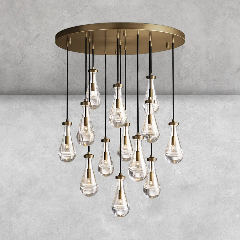 Raindrop Round Chandelier 36"