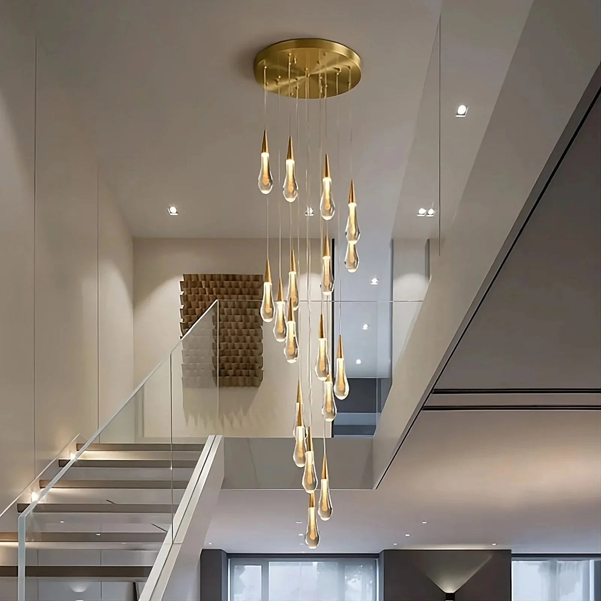 Cadere Modern Staircase Chandelier - cyranlamps
