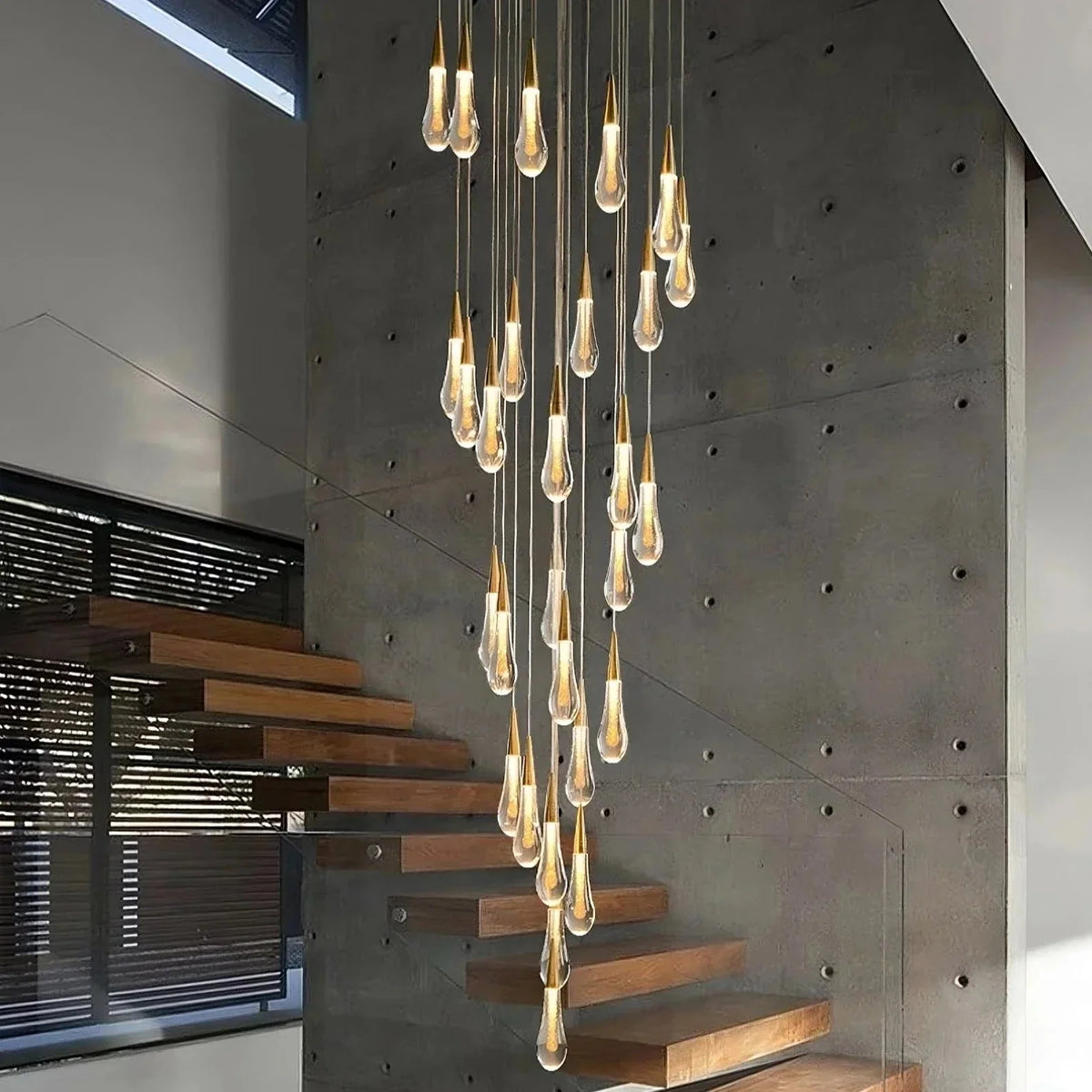 Cadere Modern Staircase Chandelier - cyranlamps