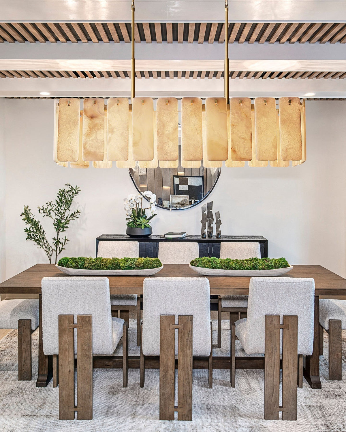 Calametta Onyx Rectangular Chandelier, Chandelier for Dining Room - cyranlighting