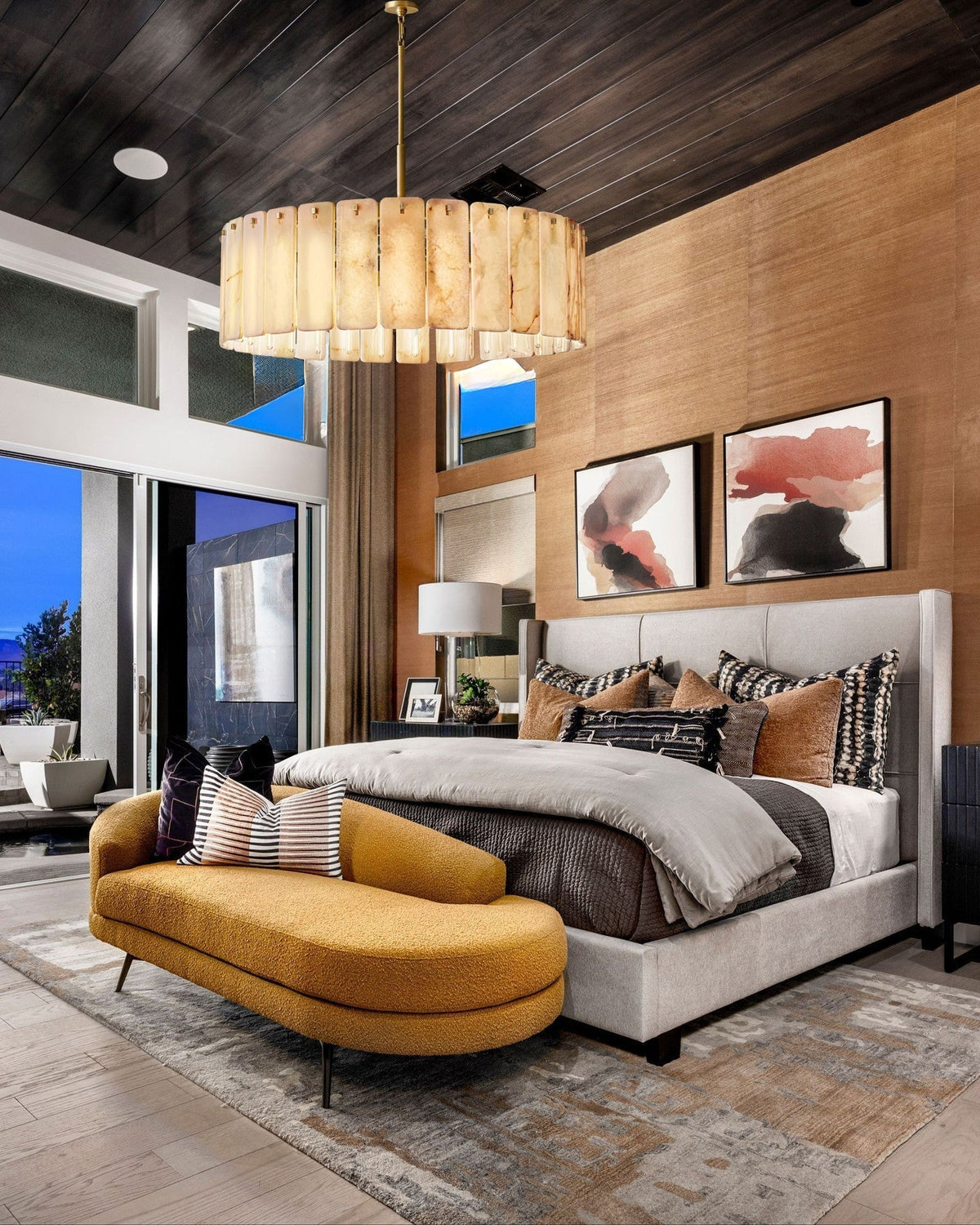 Calametta Onyx Round Chandelier - cyranlighting