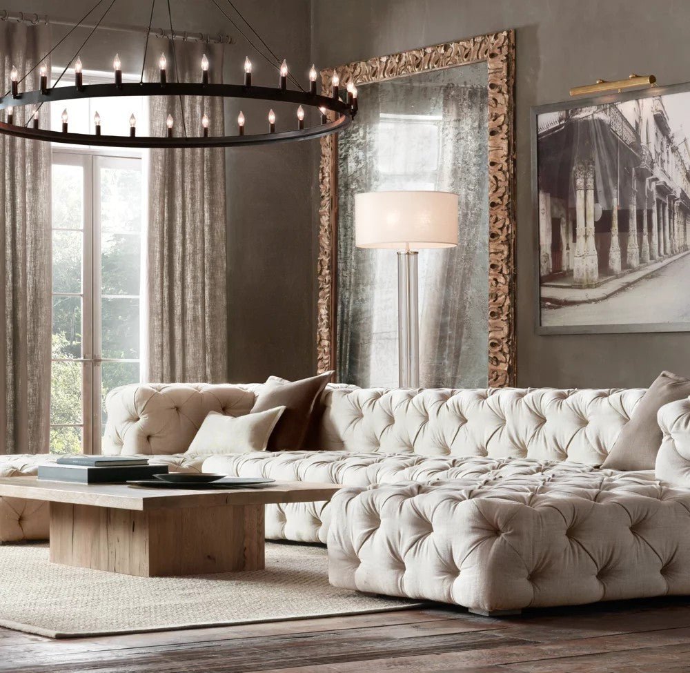 Camena Vintage Candelabra Round Chandelier - Cyran Lamps