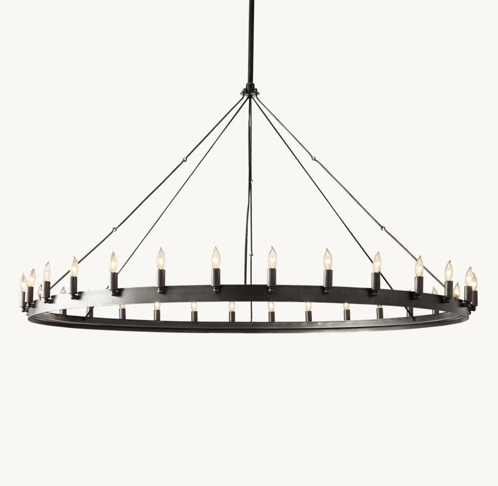 Camena Vintage Candelabra Round Chandelier - Cyran Lamps