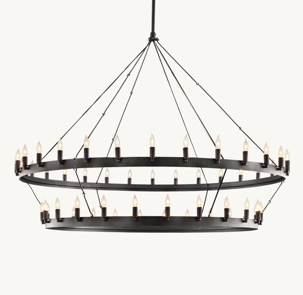 Camena Vintage Candelabra Two - Tier Chandelier - Cyran Lamps