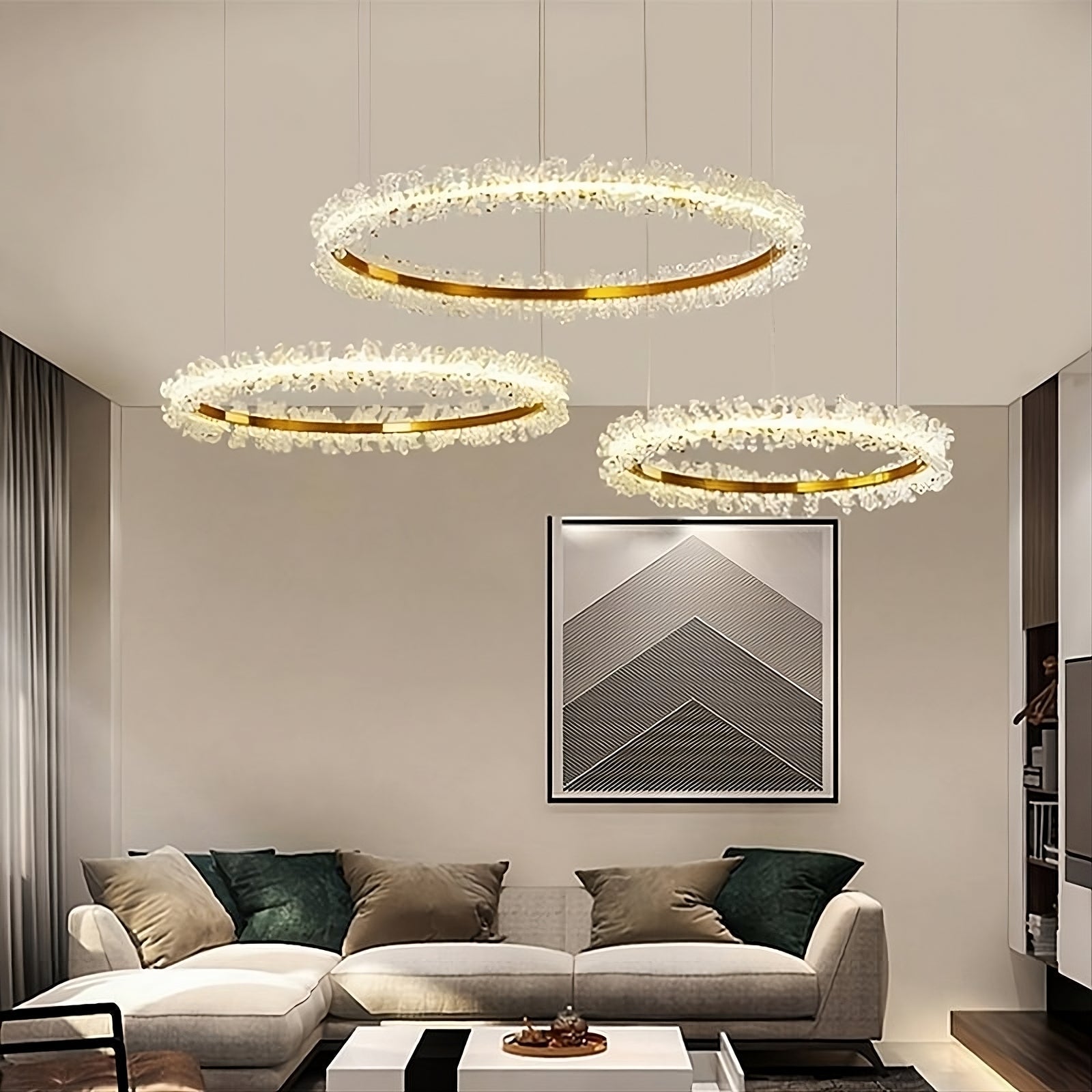 Capri 3 - Ring Crystal Chandelier - cyranlamps