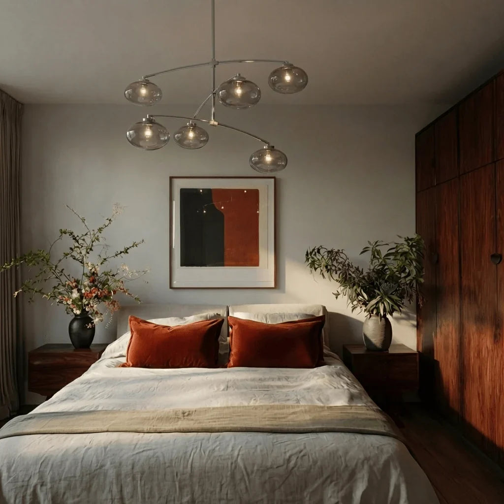 Cabrety Glass Mobile Round Chandelier