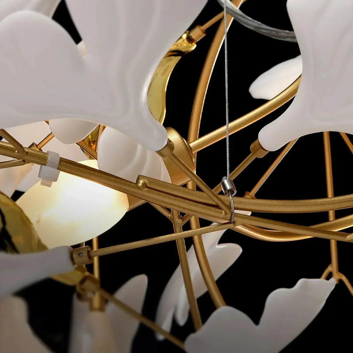 Ceramic Gingko Chandelier B - cyranlighting