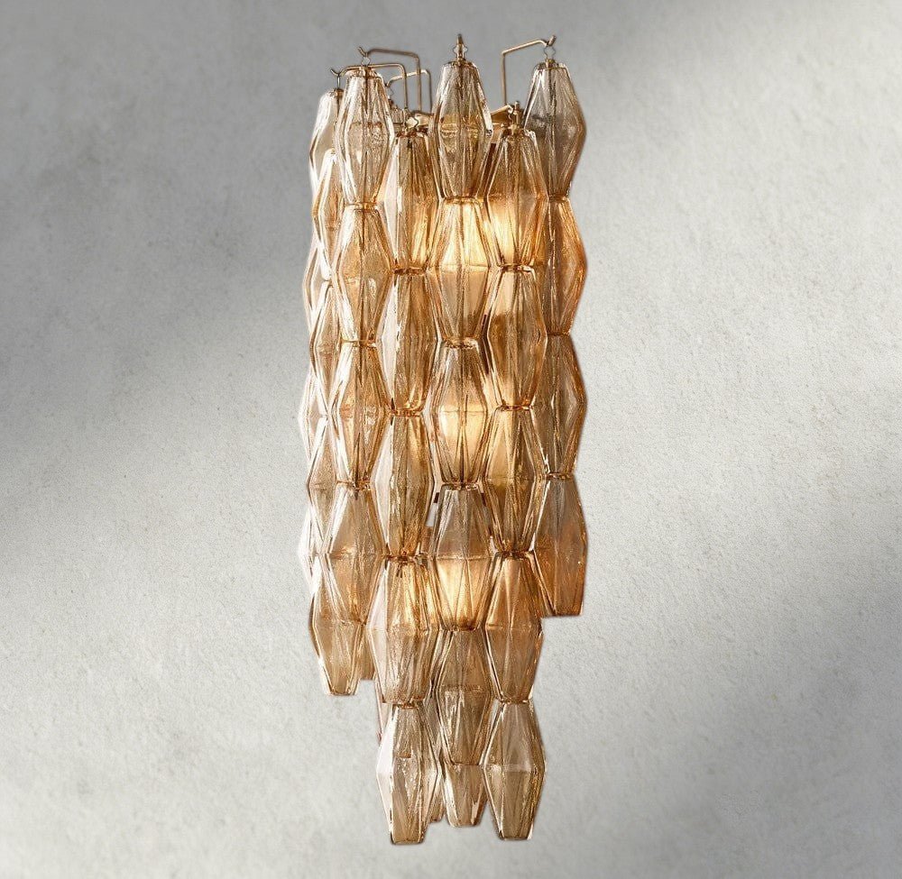 CIHELA CLEAR/ SMOKE GLASS GRAND SCONCE 30" - cyranlighting