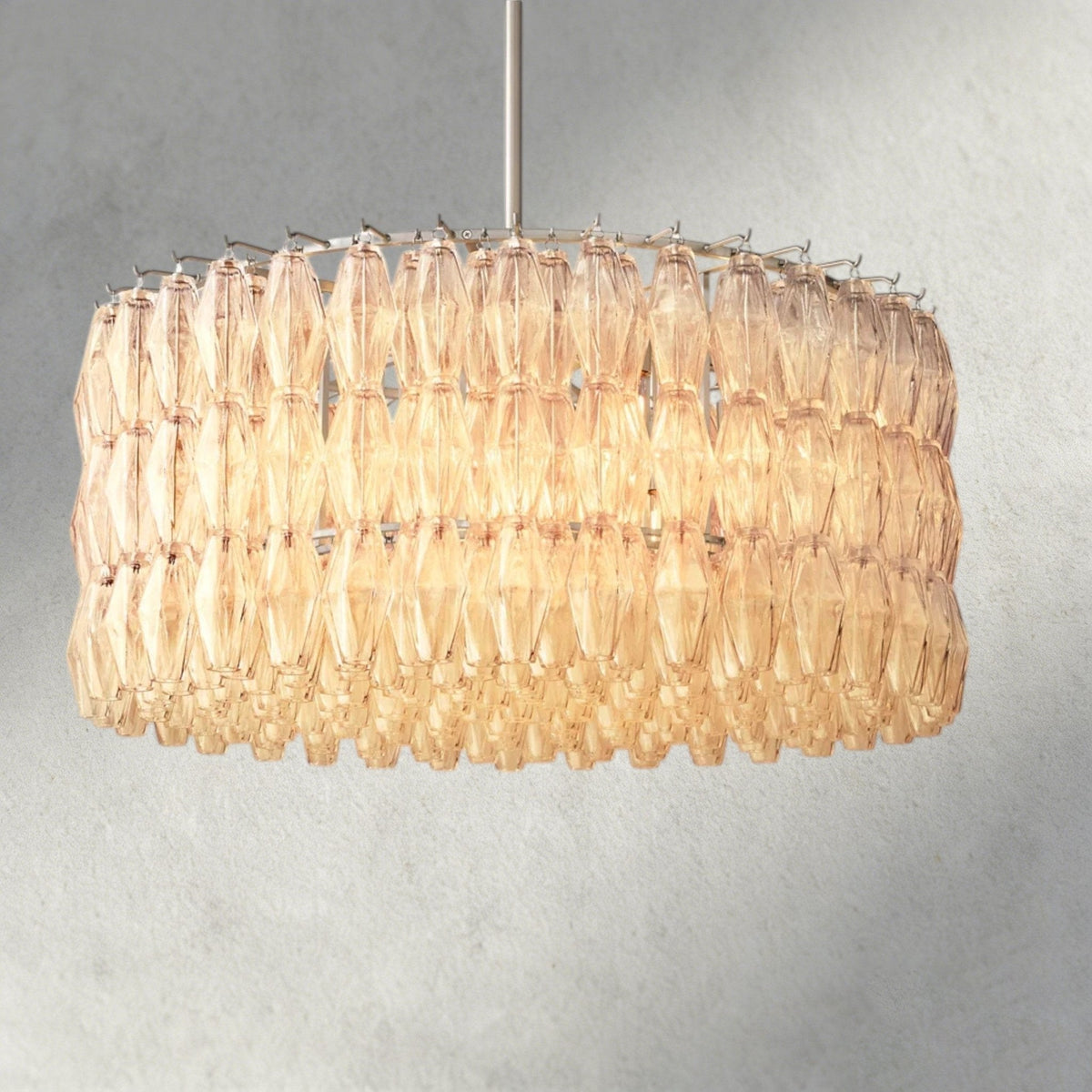 CIHELA CLEAR/ SMOKE GLASS ROUND CHANDELIER 37", 47", 62" - cyranlighting