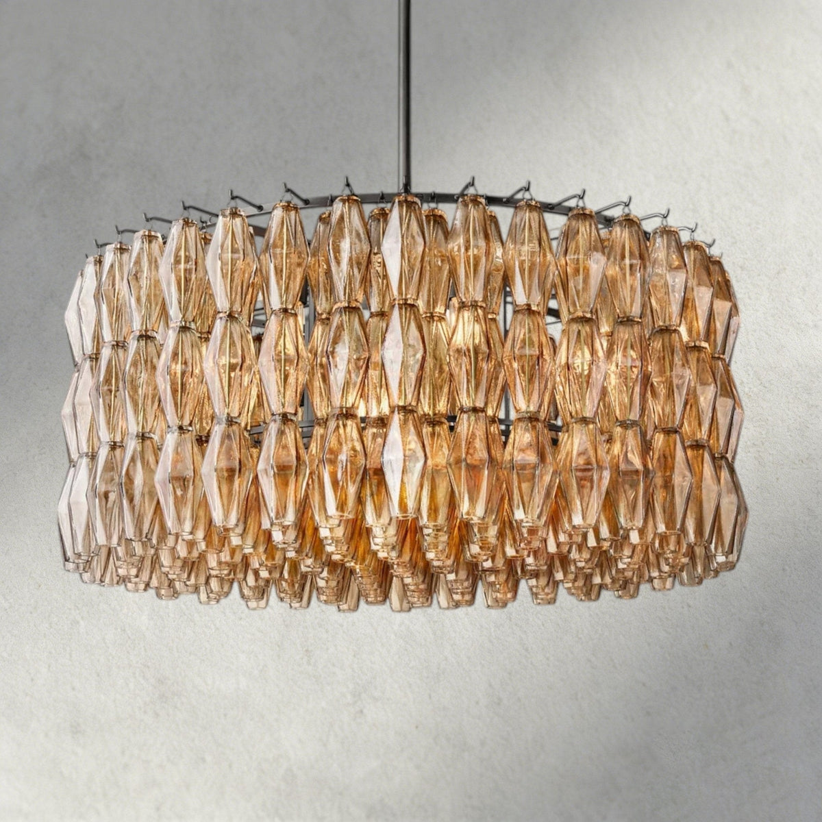 CIHELA CLEAR/ SMOKE GLASS ROUND CHANDELIER 37", 47", 62" - cyranlighting