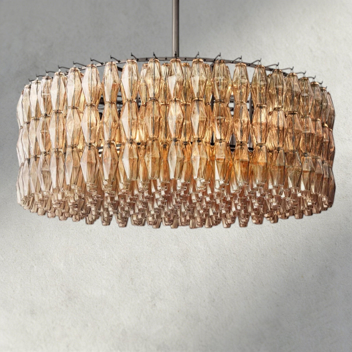 CIHELA CLEAR/ SMOKE GLASS ROUND CHANDELIER 37", 47", 62" - cyranlighting