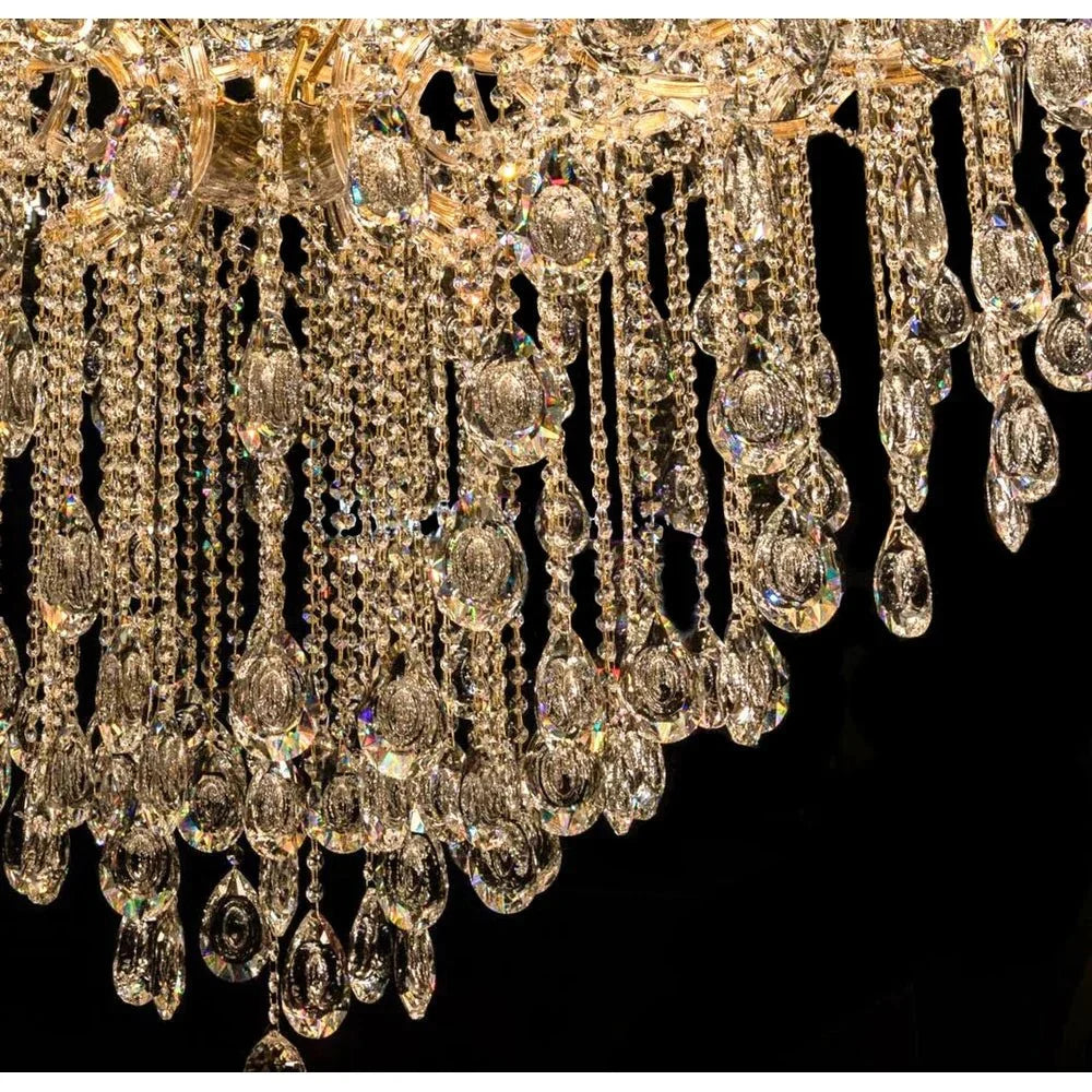 Classic Modern Multi - layers Crystal Chandelier for Staircase/Foyer/Villa - cyranlamps