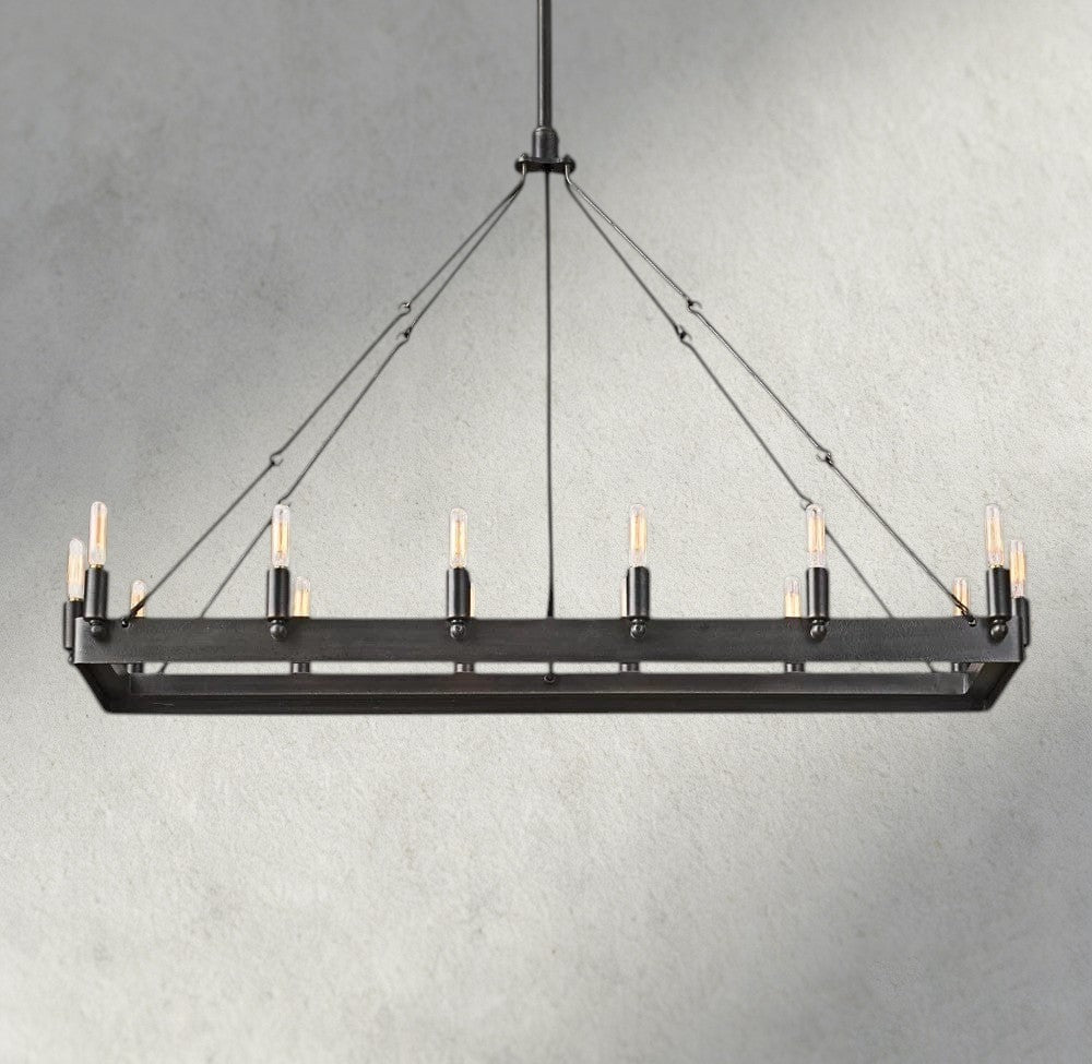 Cominv Rectangular Outdoor Chandelier 41", 54" - cyranlighting