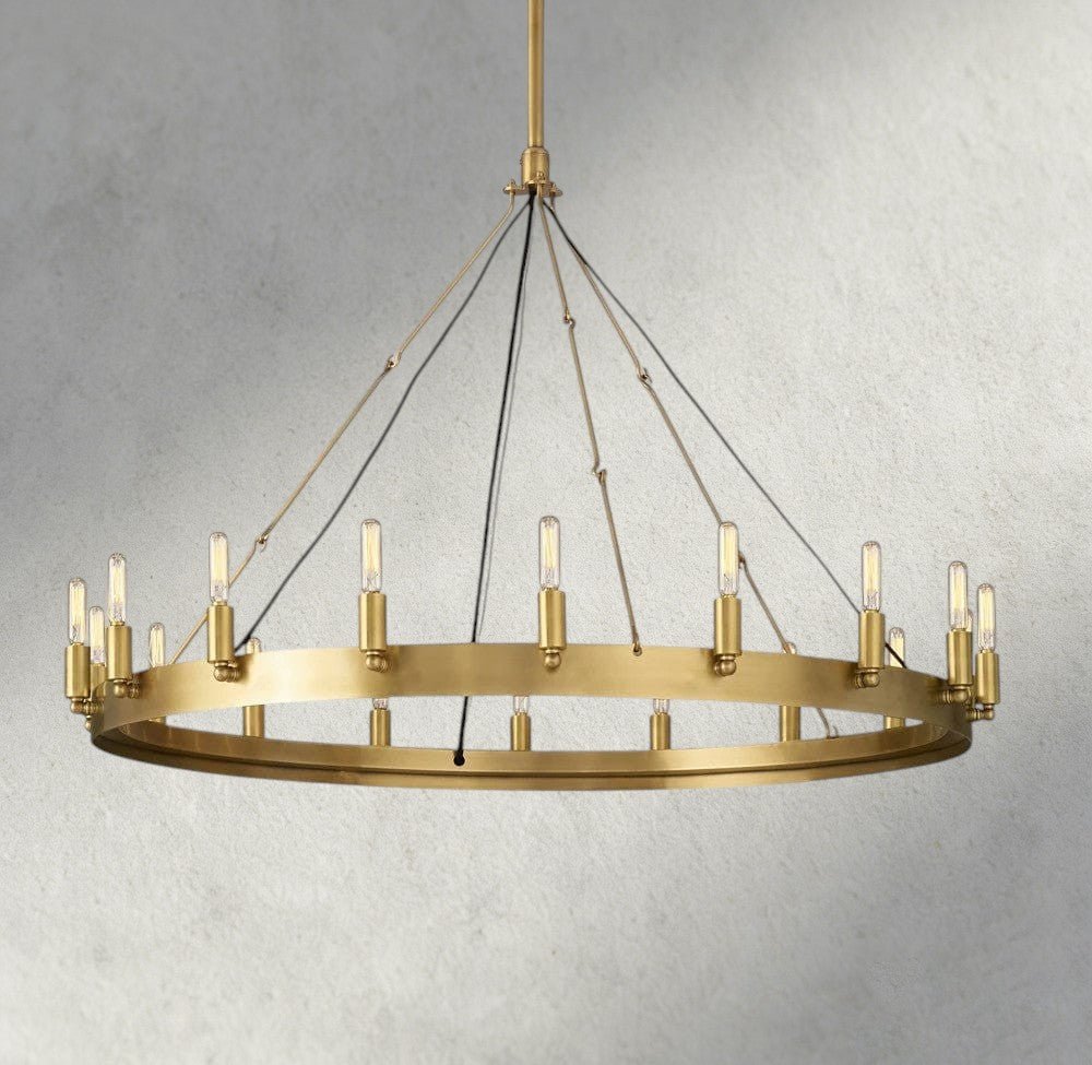 Cominv Round Outdoor Chandelier 26", 38", 50", 63", 73" - cyranlighting