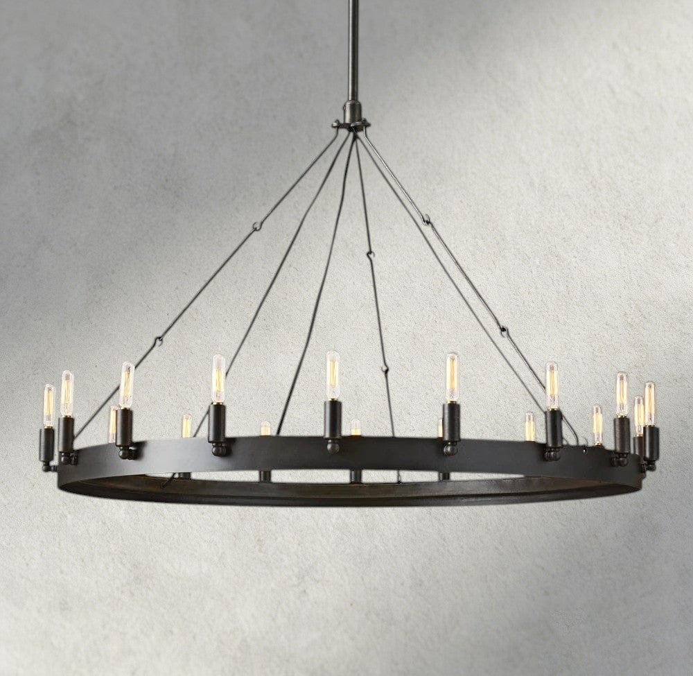 Cominv Round Outdoor Chandelier 26", 38", 50", 63", 73" - cyranlighting