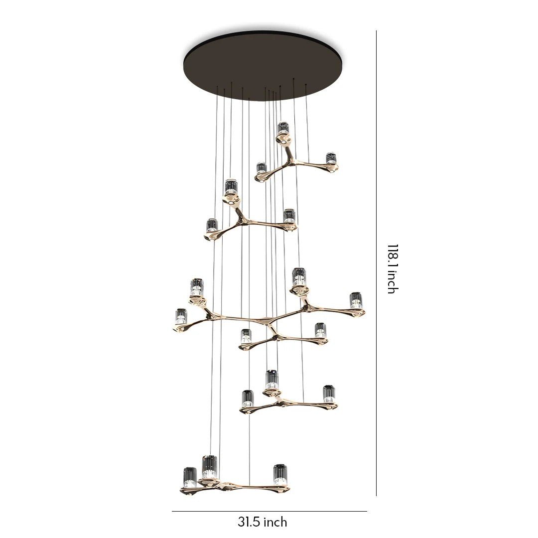 Crystal Staircase Chandelier Nordic Creative Ceiling Light - Cyran Lamps