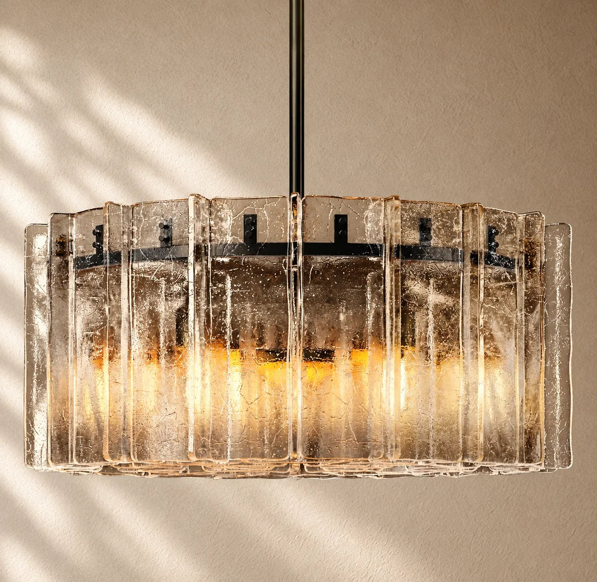 Lattis Glass Round Chandelier