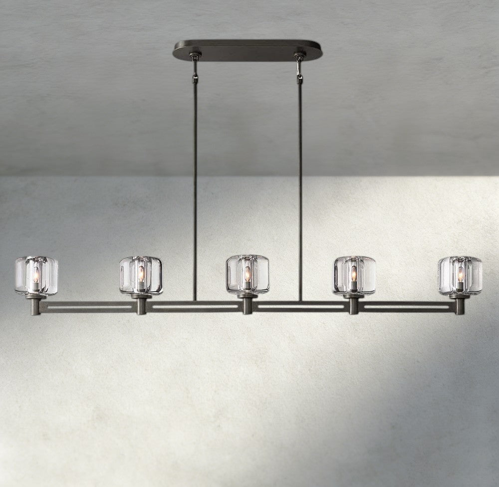 Damuet Linear Chandelier 54", 72" - cyranlighting