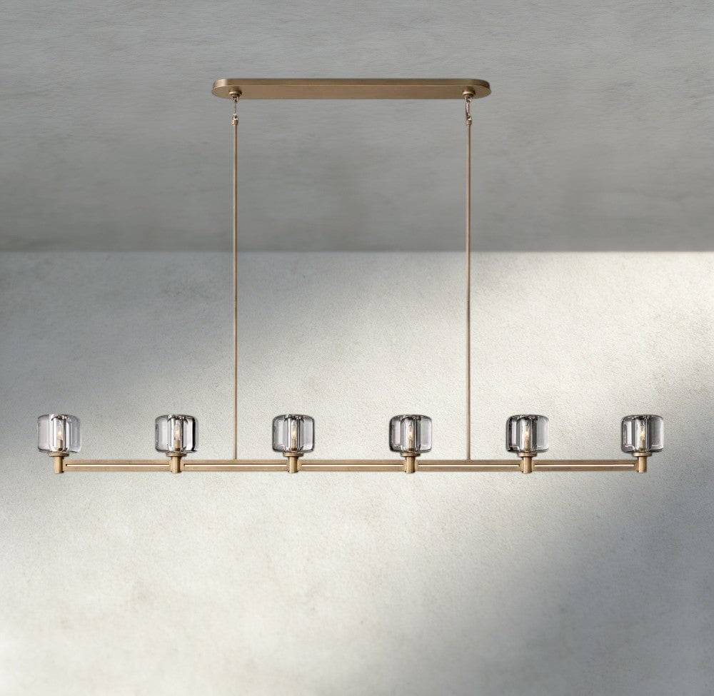 Damuet Linear Chandelier 54", 72" - cyranlighting