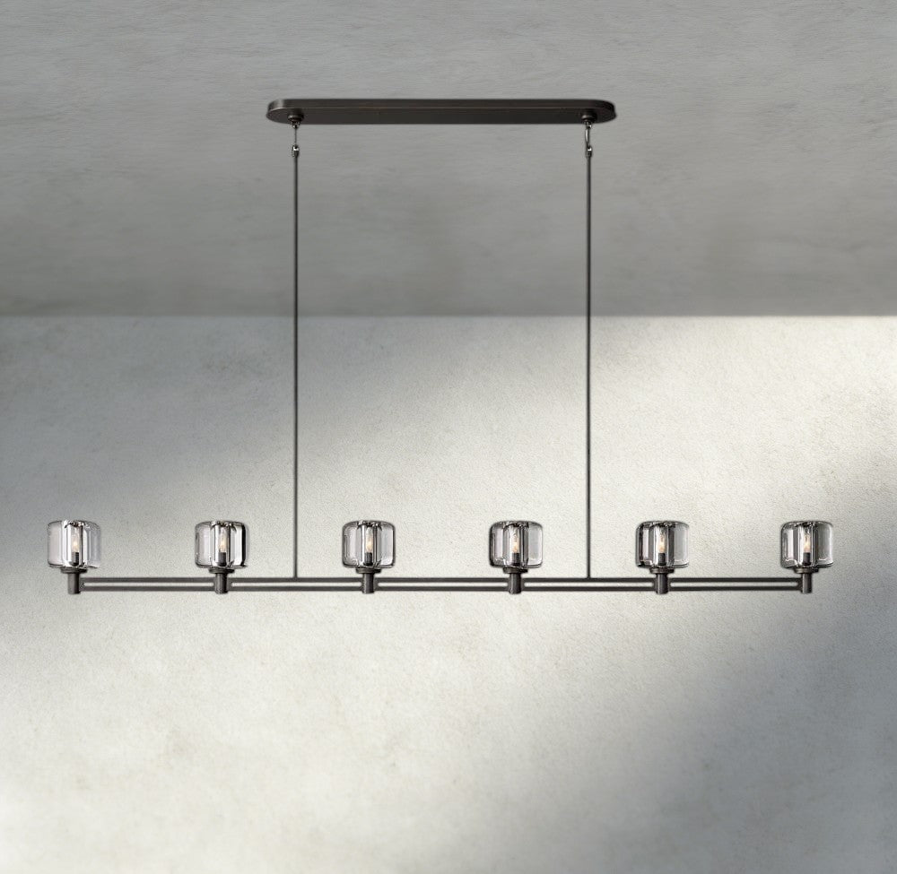 Damuet Linear Chandelier 54", 72" - cyranlighting