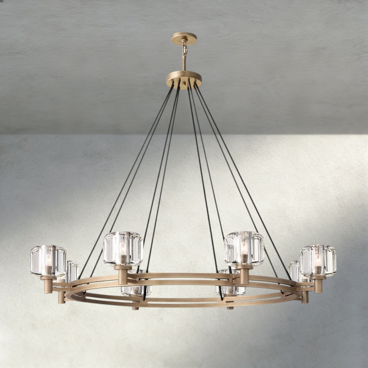 Damuet Round Chandelier 36", 48", 60" - cyranlighting