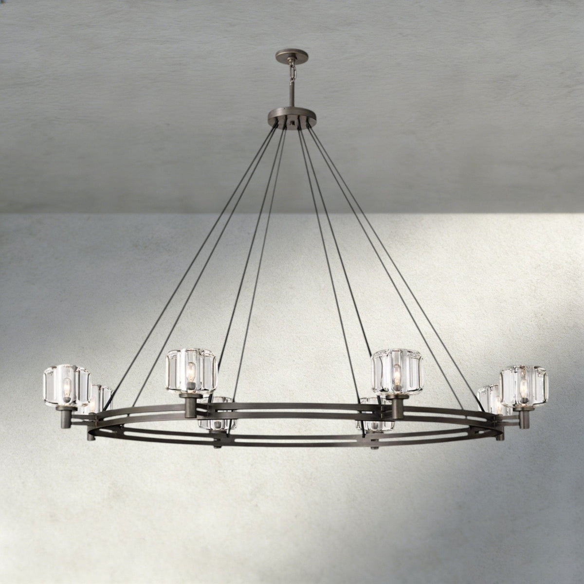Damuet Round Chandelier 36", 48", 60" - cyranlighting