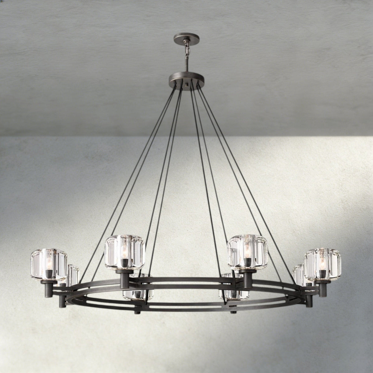 Damuet Round Chandelier 36", 48", 60" - cyranlighting