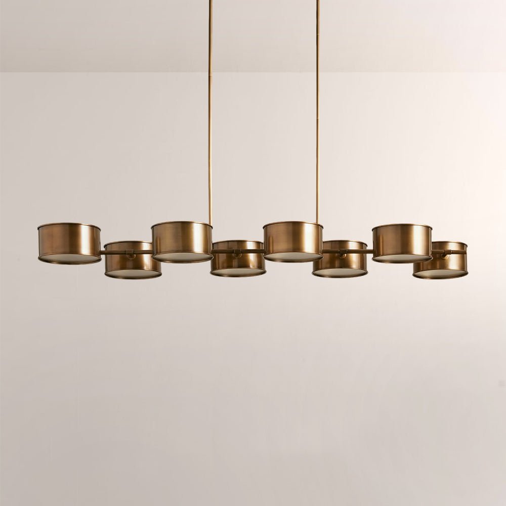 Daphna Linear Metal Drum Chandelier - Cyran Lamps