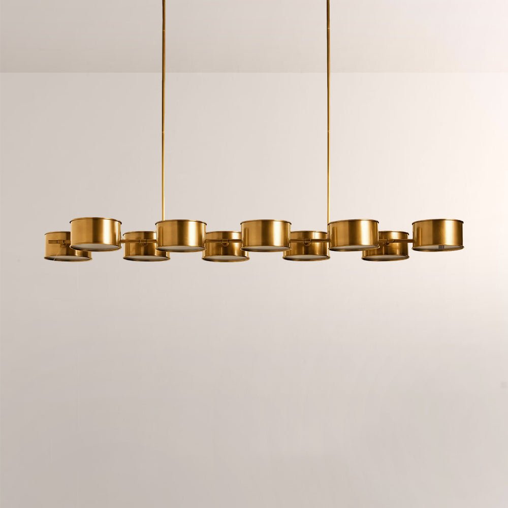 Daphna Linear Metal Drum Chandelier - Cyran Lamps