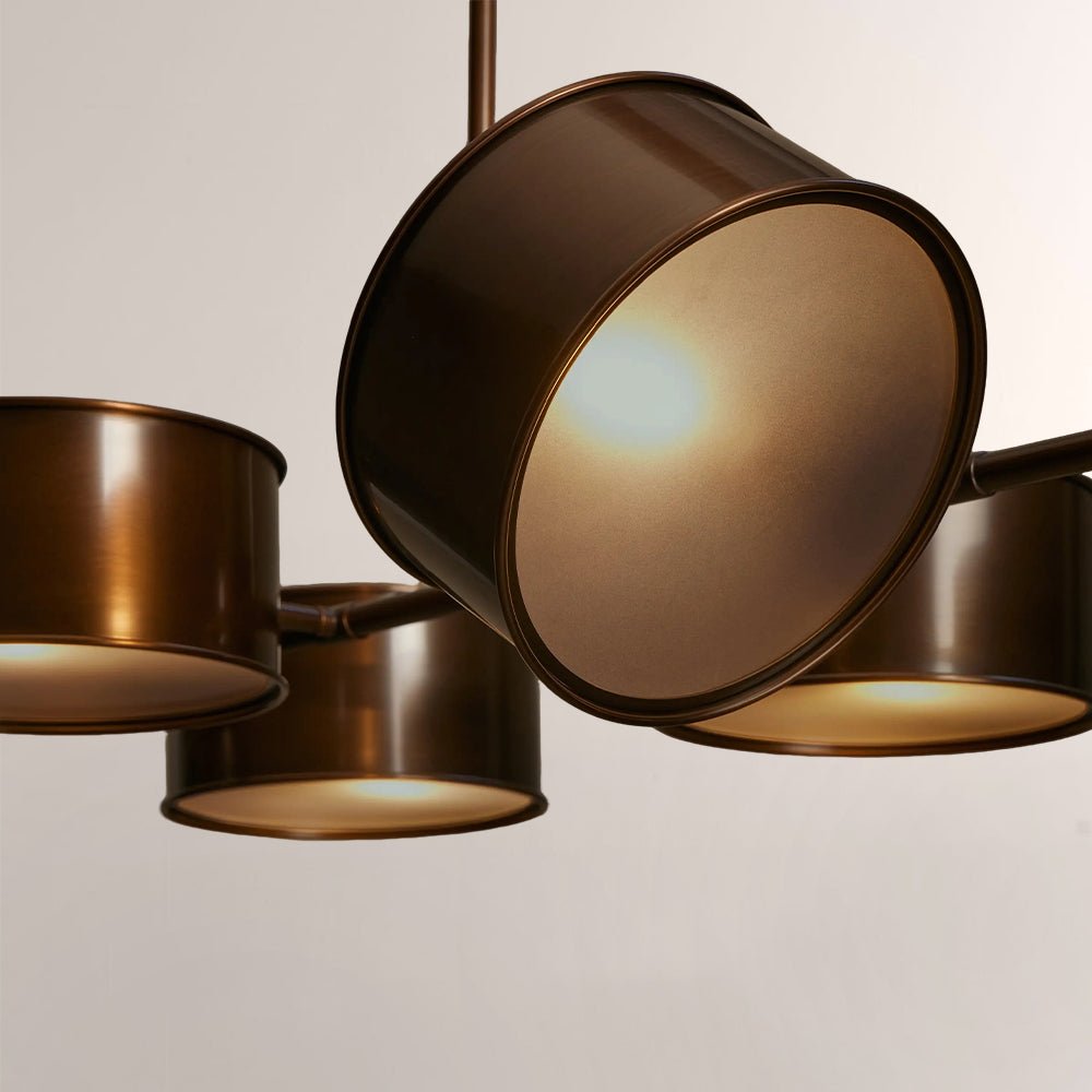 Daphna Linear Metal Drum Chandelier - Cyran Lamps