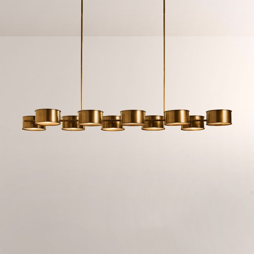 Daphna Linear Metal Drum Chandelier - Cyran Lamps