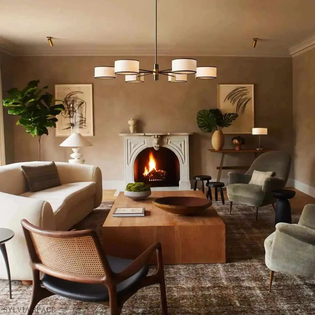 Daphne Round Chandelier - cyranlamps