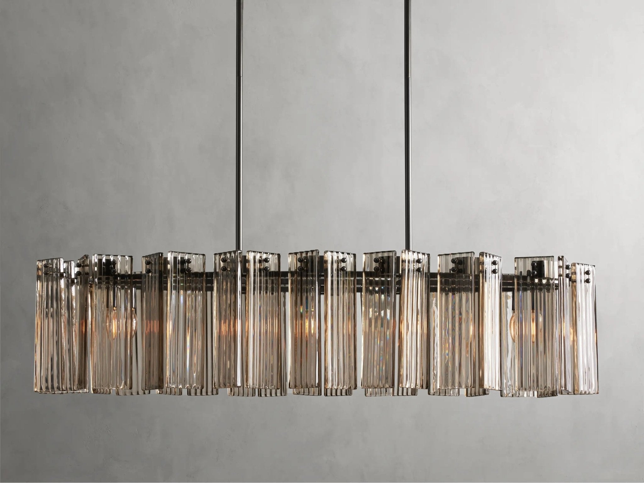 Delsie Oval Chandelier 51''63''72'' - cyranlamps
