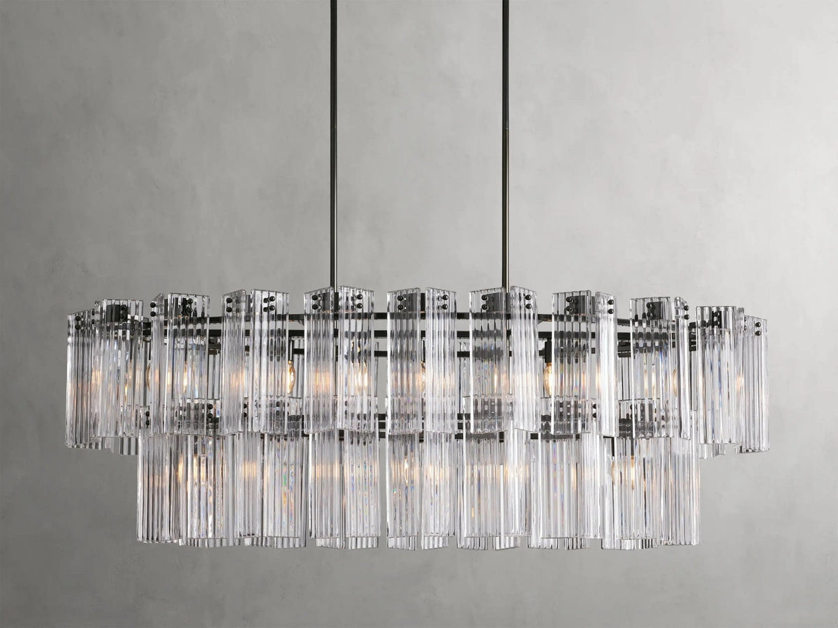 Delsie Oval Chandelier 51''63''72'' - cyranlamps