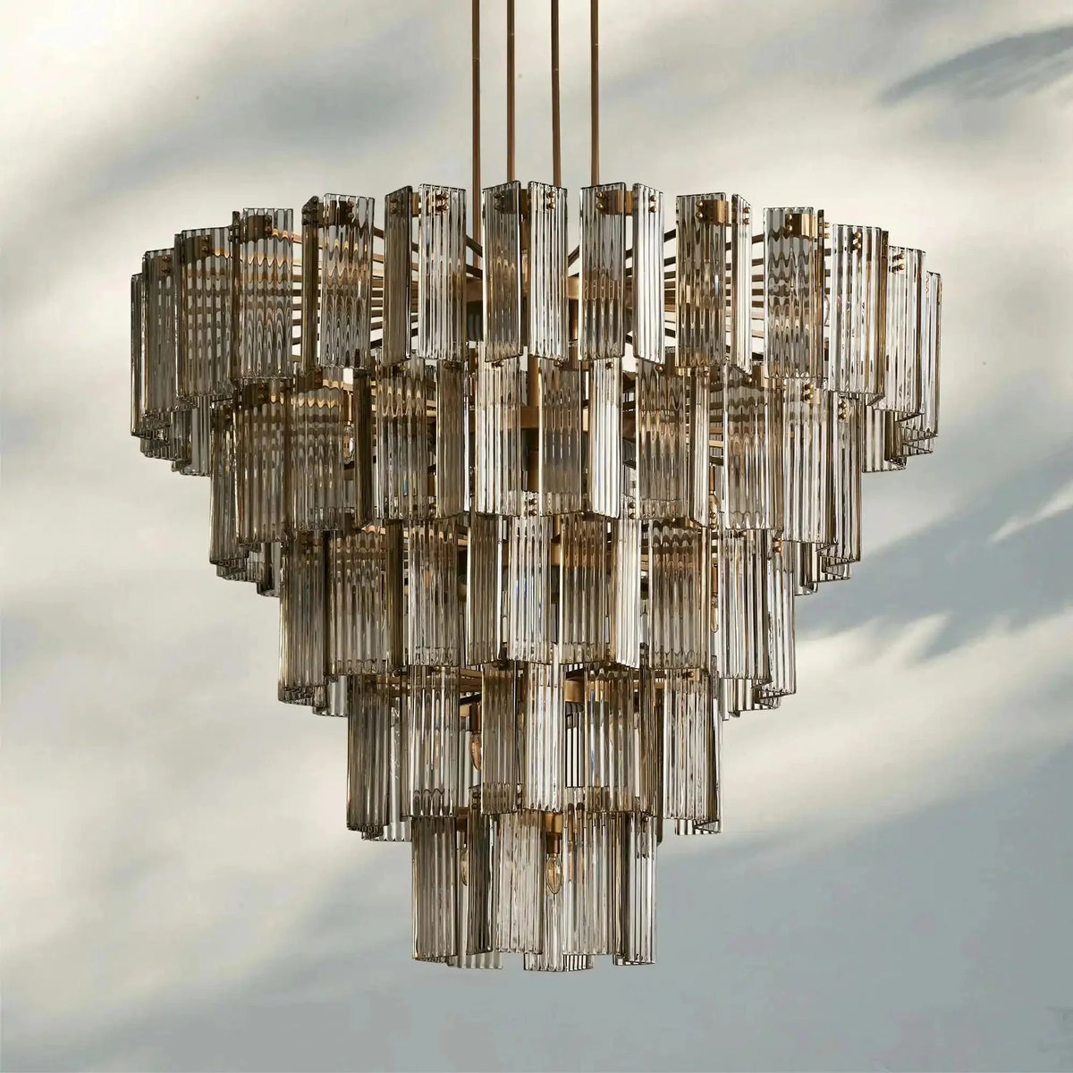 Delsie Round Chandelier 38''48''60'' - cyranlamps