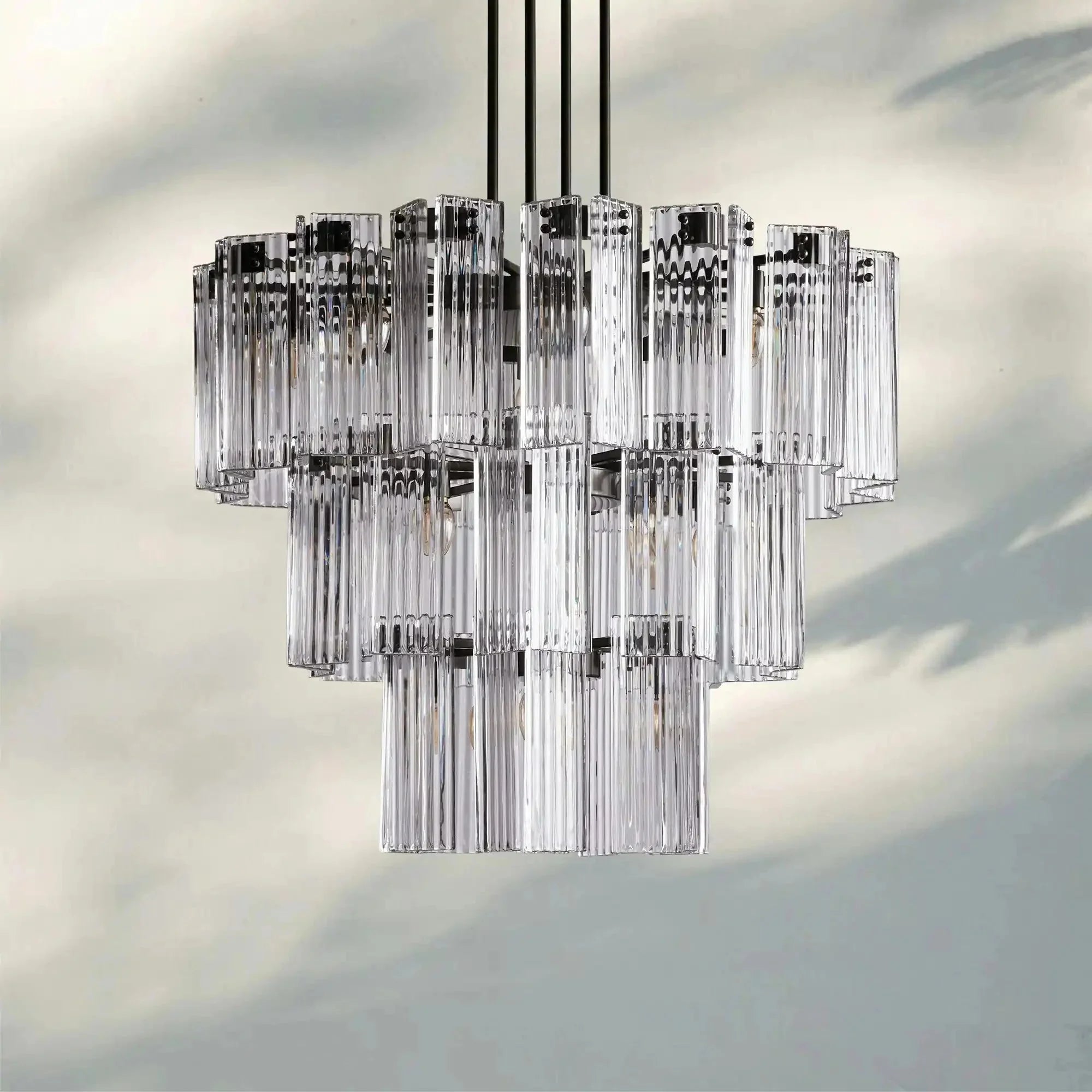 Delsie Round Chandelier 38''48''60'' - cyranlamps